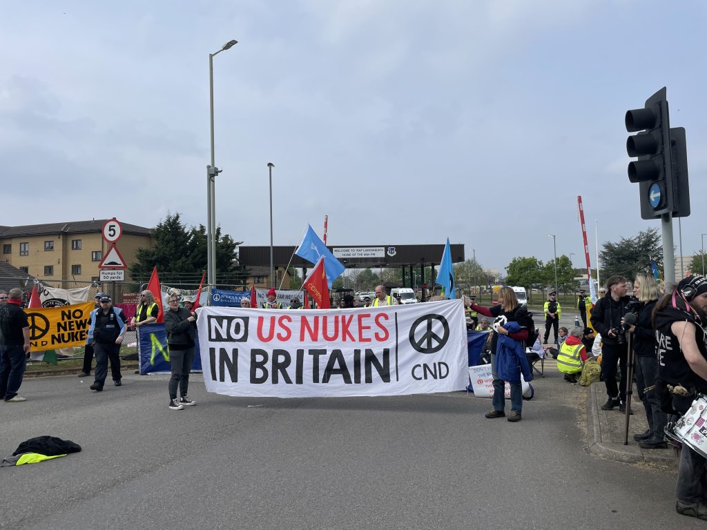 No US nukes in Britain - CND banner