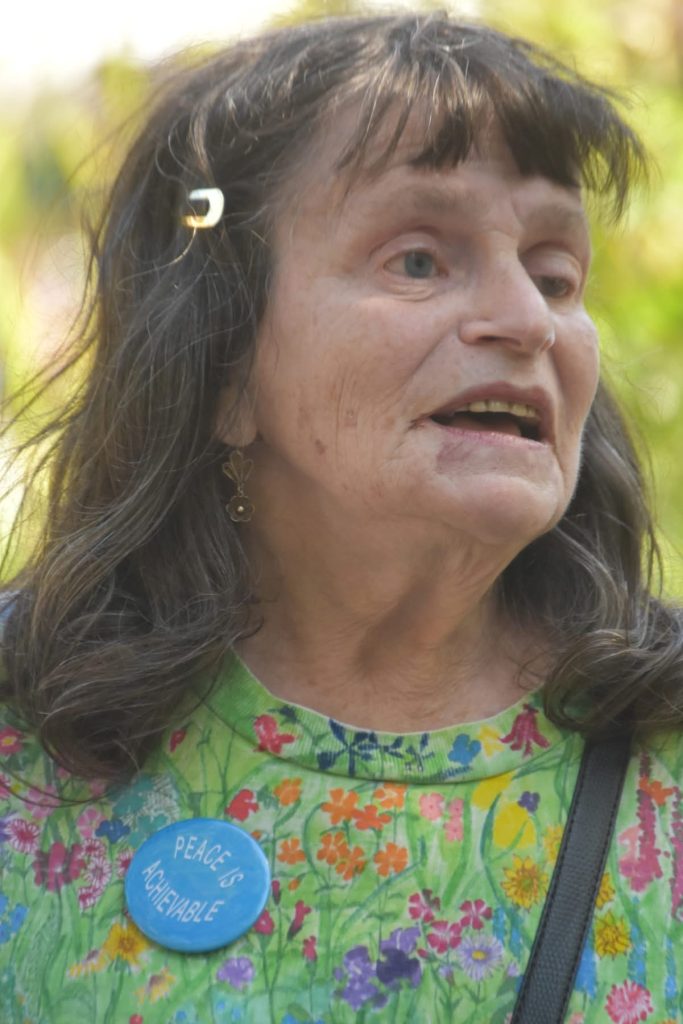 Joy Croft introduced the speakers and told the story of Sasako's cranes