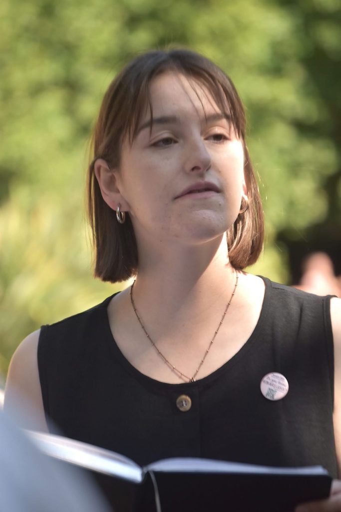 Lauren speaking about how Hibakusha stories are being remembered in Japan