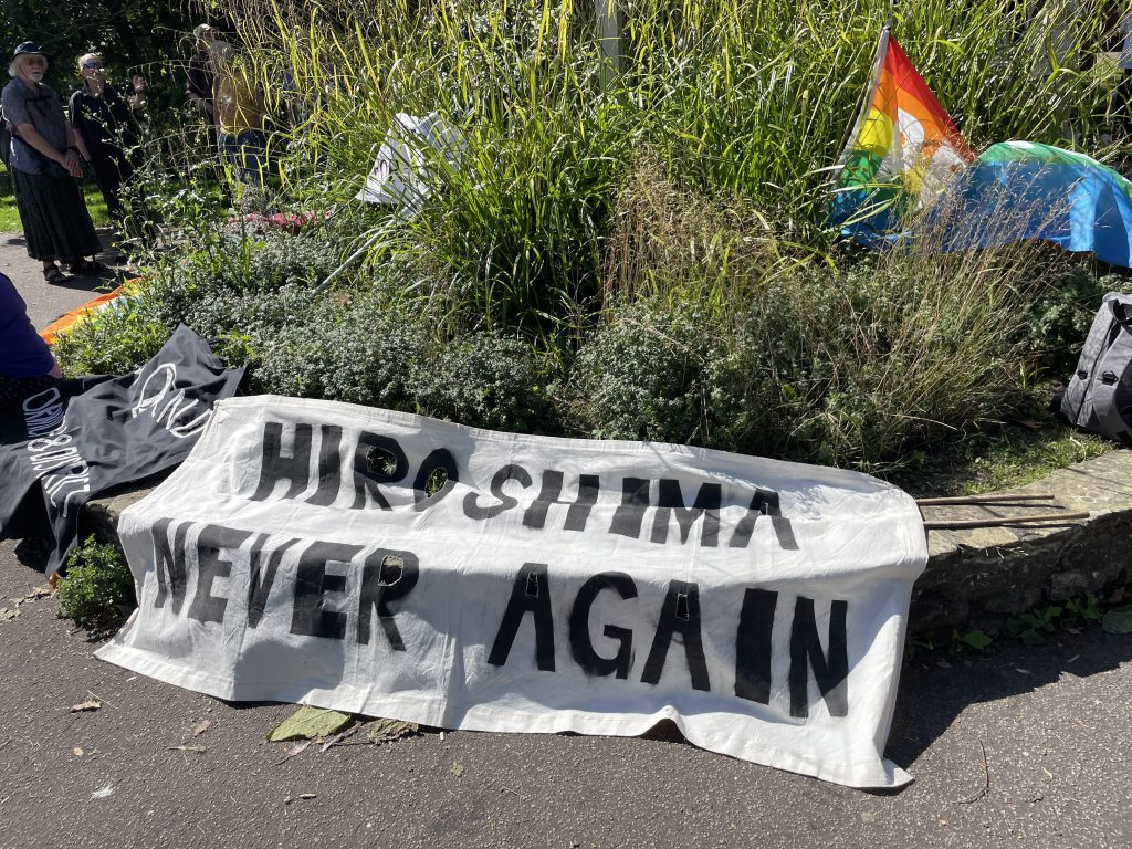 We gathered near the Peace Pillar in Chapelfield Gardens