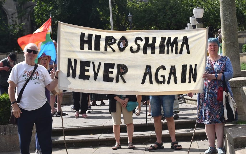 We gathered at the Breath statue to begin our march through Norwich